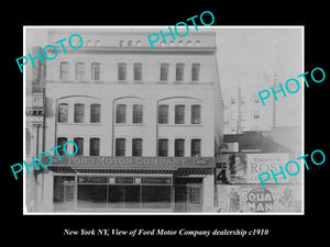 OLD LARGE HISTORIC PHOTO OF NEW YORK NY, THE FORD MOTOR Co CAR DEALERSHIP c1910