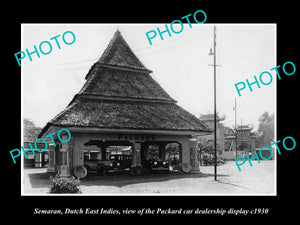 OLD HISTORIC PHOTO OF SEMARAN DUTCH EAST INDIES THE PACKARD CAR DEALERSHIP c1930