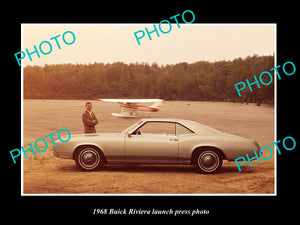 OLD LARGE HISTORIC PHOTO OF 1968 BUICK RIVIERA COUPE CAR LAUNCH PRESS PHOTO