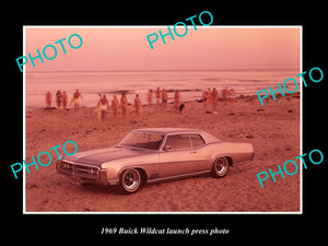 OLD LARGE HISTORIC PHOTO OF 1969 BUICK WILDCAT COUPE CAR LAUNCH PRESS PHOTO