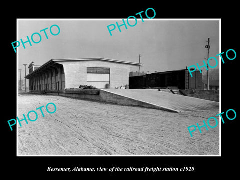 OLD LARGE HISTORIC PHOTO OF BESSEMER ALABAMA, THE RAILROAD DEPOT STATION c1920