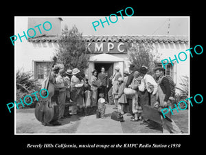 OLD LARGE HISTORIC PHOTO OF BEVERLY HILLS CALIFORNIA, KMPC RADIO STATION c1930