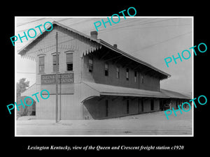 OLD LARGE HISTORIC PHOTO OF LEXINGTON KENTUCKY, THE Q&C FREIGHT STATION c1920