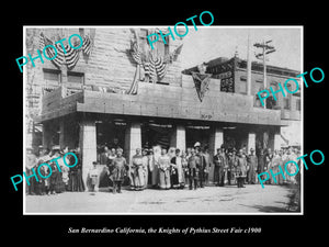 OLD HISTORIC PHOTO OF SAN BERNARDINO CALIFORNIA THE KNIGHTS OF PYTHIAS FAIR 1900