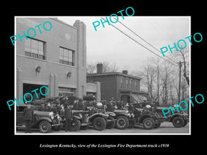 OLD LARGE HISTORIC PHOTO OF LEXINGTON KENTUCKY, VIEW OF FIRE DEPARTMENT c1930 2