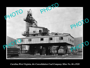 OLD LARGE HISTORIC PHOTO OF CAROLINA WEST VIRGINIA, THE COAL Co MINE c1920