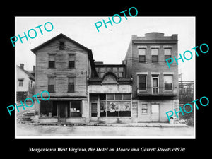 OLD LARGE HISTORIC PHOTO OF MORGANTOWN WEST VIRGINIA, THE TOWN HOTEL c1920