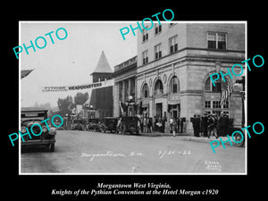 OLD HISTORIC PHOTO OF MORGANTOWN WEST VIRGINIA, KNIGHTS OF THE PYTHIAN c1920