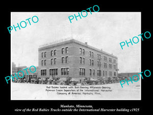 OLD LARGE HISTORIC PHOTO OF MANKATO MINNESOTA INTERNATIONAL HARVESTER STORE 1925