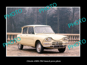 OLD LARGE HISTORIC PHOTO OF 1961 CITROEN AM16 CAR LAUNCH PRESS PHOTO 3