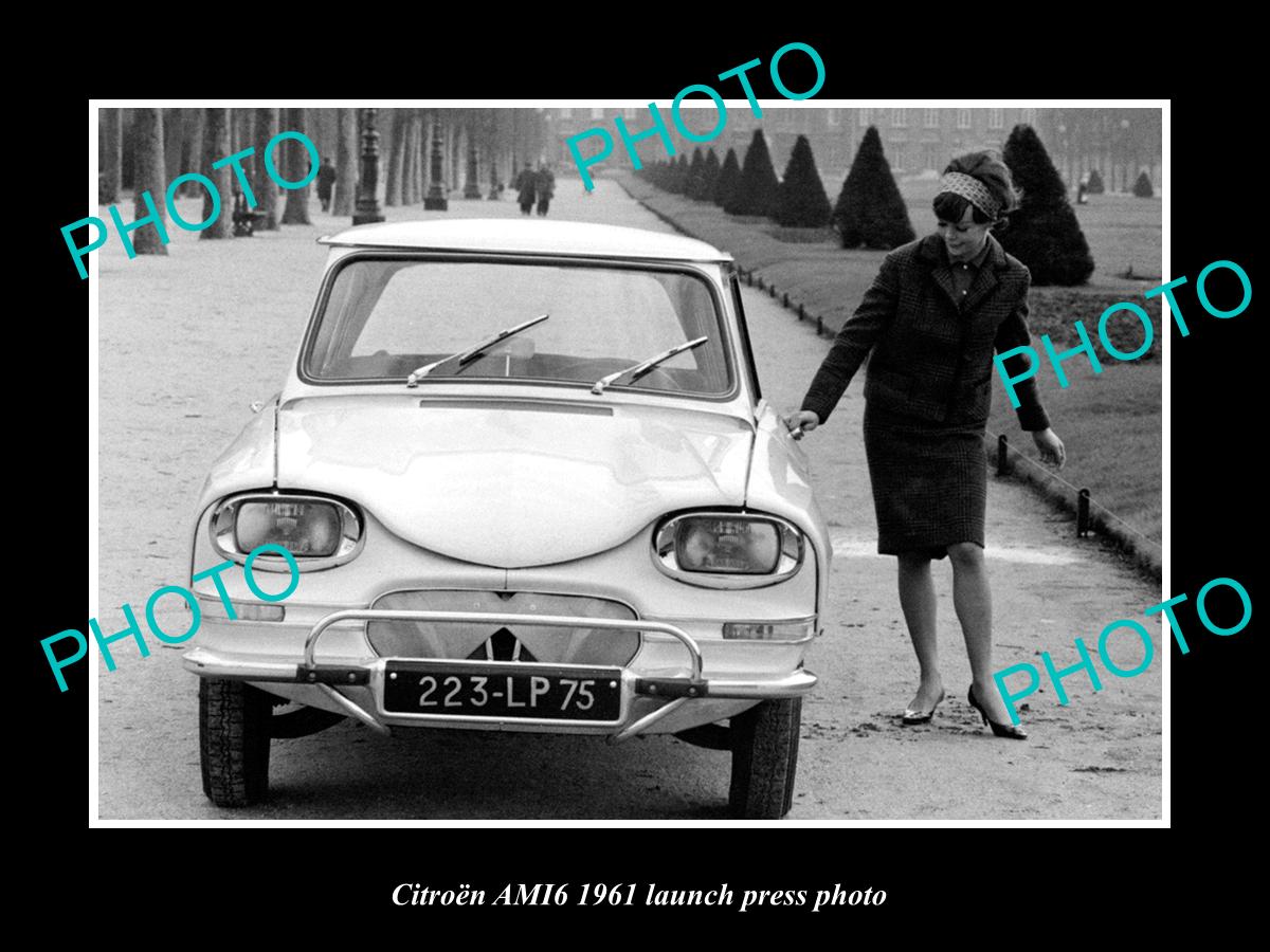 OLD LARGE HISTORIC PHOTO OF 1961 CITROEN AM16 CAR LAUNCH PRESS PHOTO 4