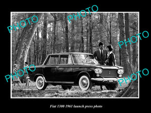 OLD LARGE HISTORIC PHOTO OF 1961 FIAT 1300 CAR LAUNCH PRESS PHOTO 2