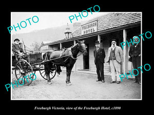 OLD LARGE HISTORIC PHOTO OF FREEBURGH VICTORIA, VIEW OF THE FREEBURGH HOTEL 1900