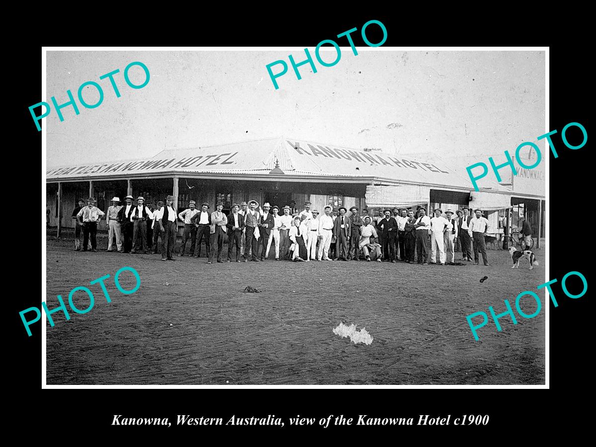 OLD LARGE HISTORIC PHOTO OF THE KANOWNA HOTEL WESTERN AUSTRALIA c1900