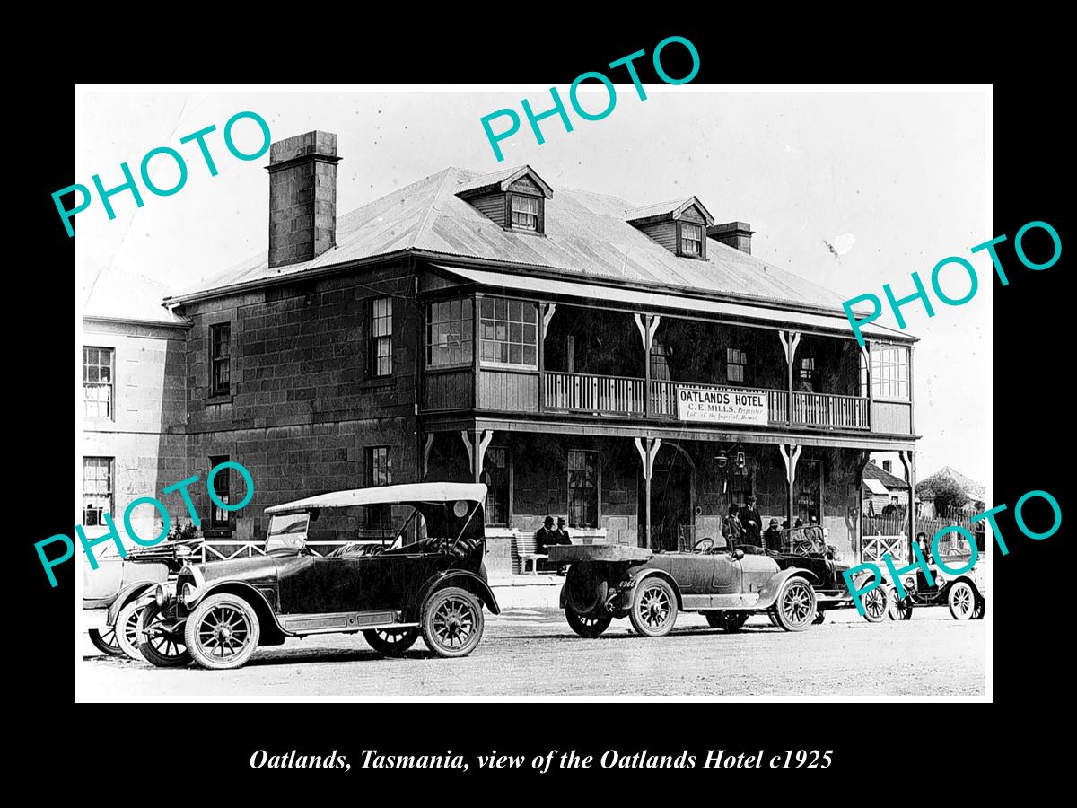 OLD LARGE HISTORIC PHOTO OF OATLANDS TASMANIA, VIEW OF THE OATLANDS HOTEL c1925