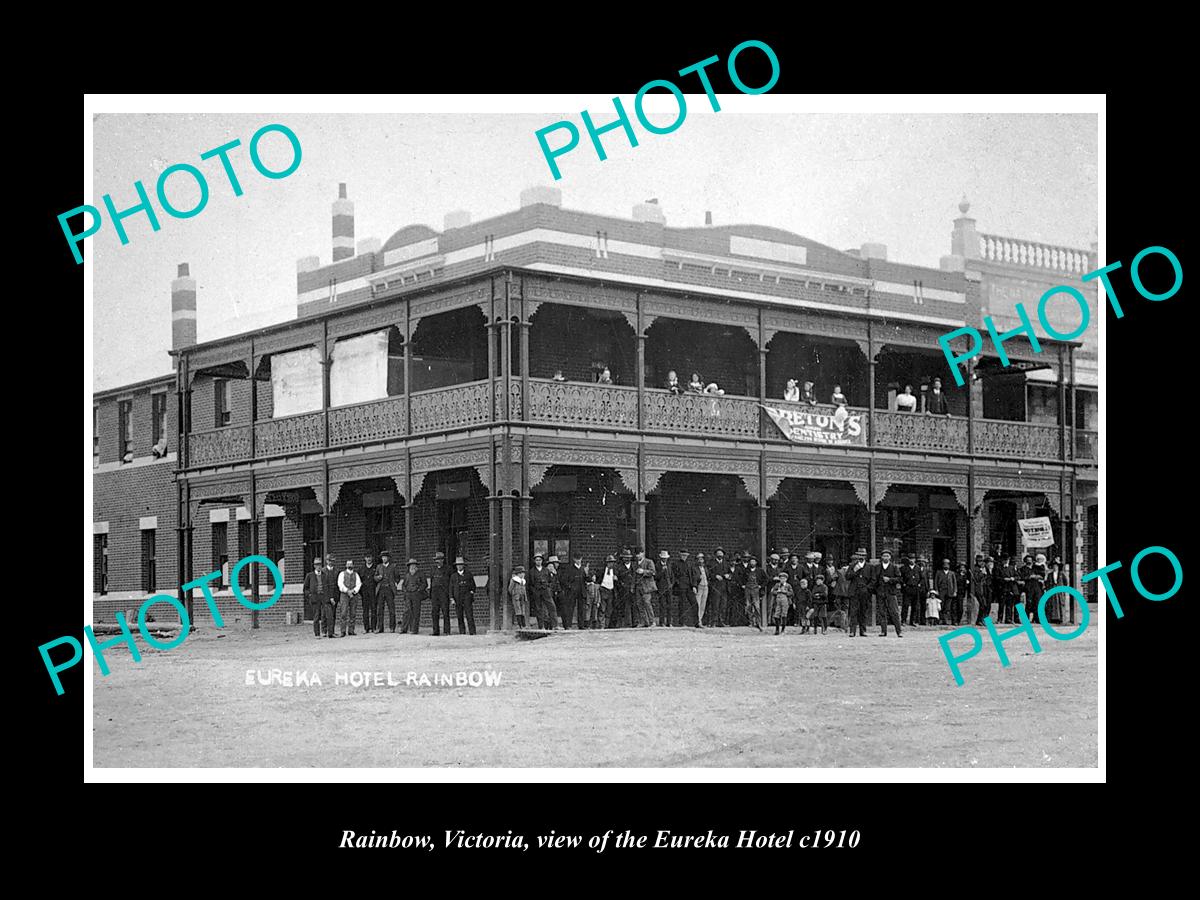 OLD LARGE HISTORIC PHOTO OF RAINBOW VICTORIA, VIEW OF THE EUREKA HOTEL c1910