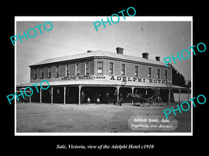 OLD LARGE HISTORIC PHOTO OF SALE VICTORIA, VIEW OF THE ADELPHI HOTEL c1910