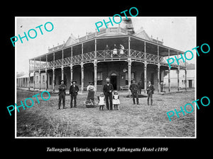 OLD LARGE HISTORIC PHOTO OF TALLANGATTA VICTORIA, VIEW OF THE HOTEL c1890