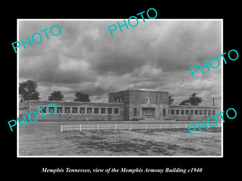 OLD LARGE HISTORIC PHOTO OF MEMPHIS TENNESSEE, THE MEMPHIS ARMOURY BUILDING 1940