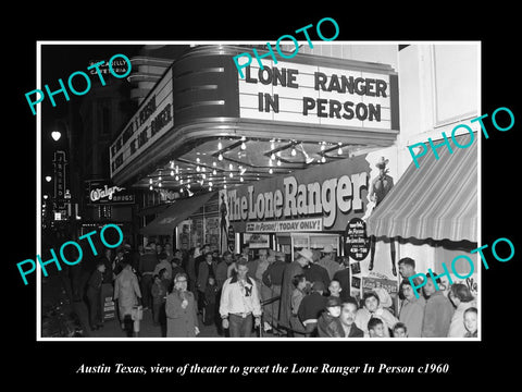 OLD HISTORIC PHOTO OF AUSTIN TEXAS, MEET THE LONE RANGER CLAYTON MOORE c1960