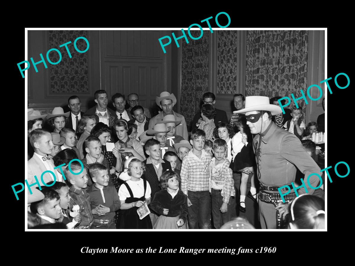 OLD LARGE HISTORIC PHOTO OF AUSTIN TEXAS, CLAYTON MOORE THE LONE RANGER c1960 1