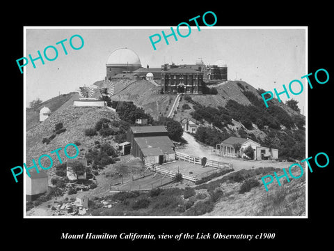 OLD LARGE HISTORIC PHOTO OF MOUNT HAMILTON CALIFORNIA, LICK OBSERVATORY c1900 2