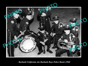 OLD LARGE HISTORIC PHOTO OF BURBANK CALIFORNIA, BURBANK BOYS POLICE NAND c1960 2