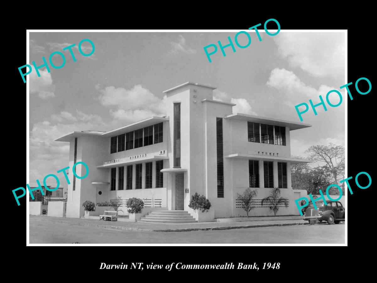 OLD LARGE HISTORIC PHOTO OF DARWIN NORTHERN TERRITORY, COMMONWEALTH BANK 1948