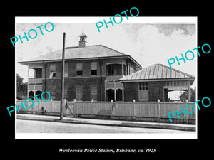 OLD LARGE HISTORIC PHOTO OF THE WOOLOOWIN POLICE STATION, c1925 BRISBANE QLD