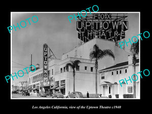 OLD LARGE HISTORIC PHOTO OF LOS ANGELES CALIFORNIA, THE UPTOWN THEATRE c1940