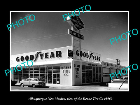 OLD LARGE HISTORIC PHOTO OF ALBUQUERQUE NEW MEXICO, THE GOODYEAR TIRE STORE 1960