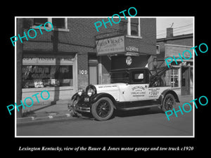 OLD LARGE HISTORIC PHOTO OF LEXINGTON KENTUCKY, THE CADILLAC LASALLE GARAGE 1920