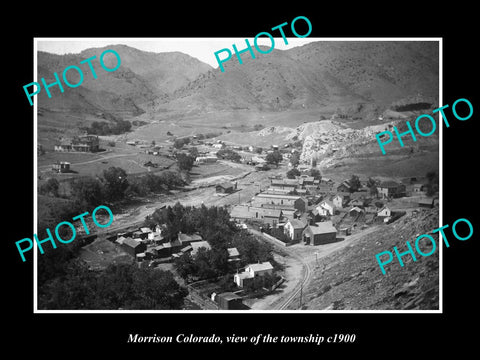 OLD LARGE HISTORIC PHOTO OF MORRISON COLORADO, VIEW OF THE TOWNSHIP c1900