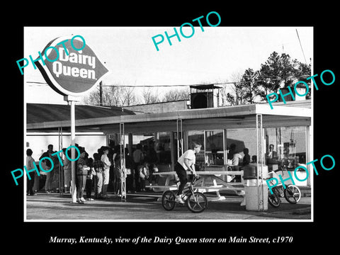 OLD LARGE HISTORIC PHOTO OF MURRAY KENTUCKY, THE DAIRY QUEEN STORE c1970