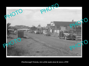 OLD LARGE HISTORIC PHOTO OF PETERBOROUGH VICTORIA, THE MAIN St & STORES c1950