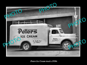 OLD LARGE HISTORIC PHOTO OF MELBOURNE VICTORIA, PETERS ICE CREAM TRUCK c1950 2