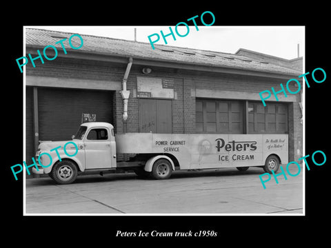 OLD LARGE HISTORIC PHOTO OF MELBOURNE VICTORIA, PETERS ICE CREAM TRUCK c1950 3