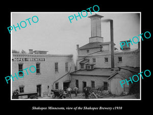 OLD LARGE HISTORIC PHOTO OF SHAKOPEE MINNESOTA, VIEW OF SHAKOPEE BREWERY c1910