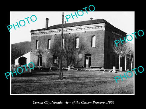 OLD LARGE HISTORIC PHOTO OF CARSON CITY NEVADA, THE CARSON BREWERY PLANT c1900