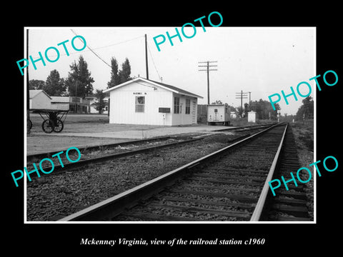 OLD LARGE HISTORIC PHOTO OF MCKENNEY VIRGINIA, THE RAILROAD STATION c1960