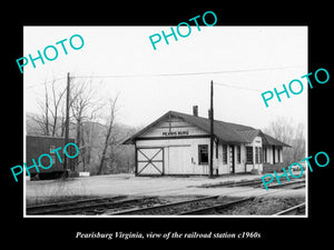 OLD LARGE HISTORIC PHOTO OF PEARISBURG VIRGINIA, THE RAILROAD STATION c1960 2