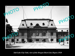 OLD LARGE HISTORIC PHOTO OF SALT LAKE CITY UTAH, THE OSL RAILROAD STATION 1920