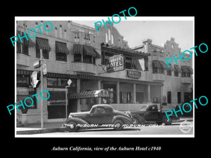 OLD LARGE HISTORIC PHOTO OF ASHBURN CALIFORNIA, VIEW OF THE ASHBURN HOTEL c1940