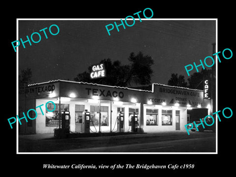 OLD LARGE HISTORIC PHOTO OF WHITEWATER CALIFORNIA, THE BRIDGEHAVEN CAFE c1950 1