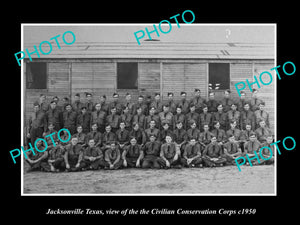 OLD LARGE HISTORIC PHOTO OF JACKSONVILLE TEXAS, VIEW OF THE CIVILIAN CORPS c1950