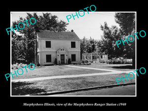 OLD LARGE HISTORIC PHOTO OF MURPHYSBORO ILLINOIS, THE RANGER STATION c1940