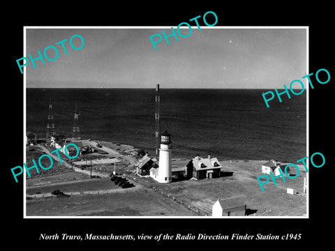 OLD HISTORIC PHOTO OF NORTH TRURO MASSACHUSETTS, THE RADIO FINDER STATION c1945