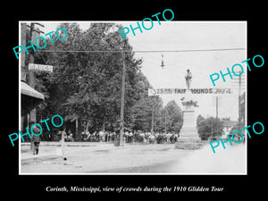 OLD LARGE HISTORIC PHOTO OF CORINTH MISSISSIPPI, THE 1910 GLIDDEN MOTOR TOUR 1