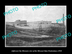 OLD LARGE HISTORIC PHOTO OF JEFFERSON CITY MISSOURI, THE STATE PRISON c1910