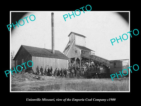 OLD LARGE HISTORIC PHOTO OF UNIONVILLE MISSOURI, THE EMPORIA COAL Co c1900